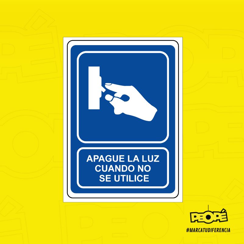 Señal  Apague La Luz Cuando No Se Utilice