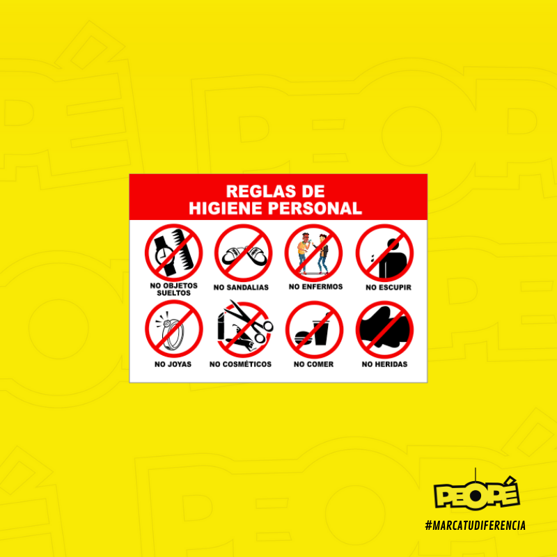 Señal  Reglas De Higiene Personal 